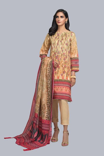 Bonanza Satrangi Asr212p05 Beige Eid Collection 2021
